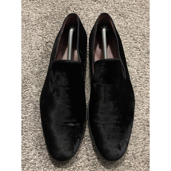 Magnanni Men\'s Dorio Venetian Black Velvet Slip-On Loafer Size 11.5 M